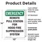 Signmission Remote Pull Station For Hood Fire Emergency Sign, Plastic, 10in W x 14in L, 2PK OS-2PACK-EM-P-1014-V-10534 - alternate 7